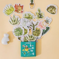 45pcs small fresh succulents diy phone aesthetic stickers decoractive scrapbooking accessories sticky sticker flakes for kids