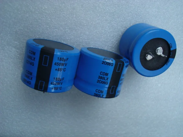 1 шт. электролитический конденсатор серии 380lx 450 в 180 мкФ угол вращения 105 градусов |