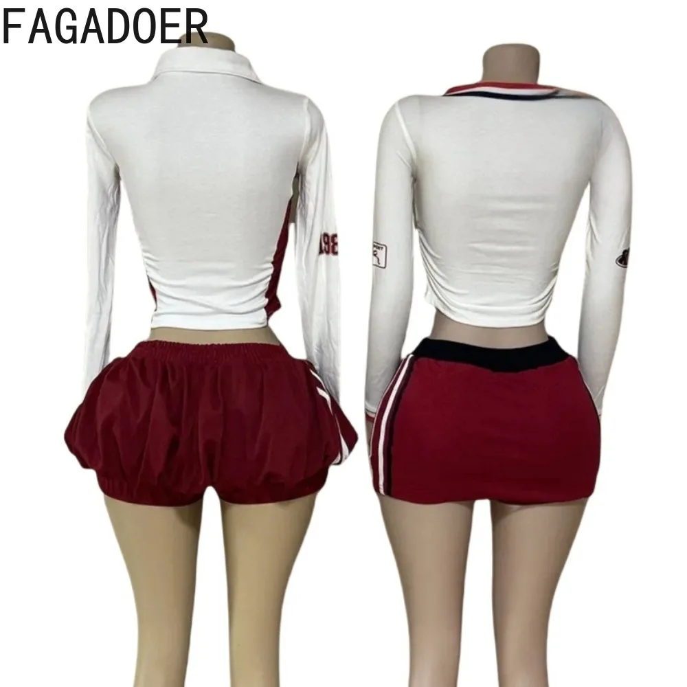 FAGADOER Sweet Женский комплект из 2 предметов кружевной лоскутный укороченный топ с