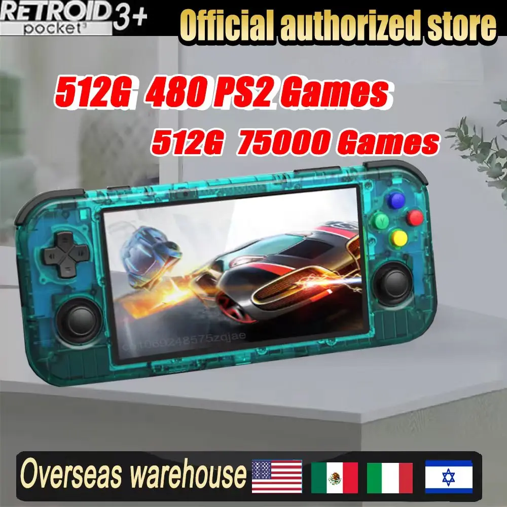 

Retroid Pocket 3 Plus Official store Handhelds 4.7 inch video game 4G+128GB RP3+ Android 11 HDMI HD PS2 portable console PSP 3DS