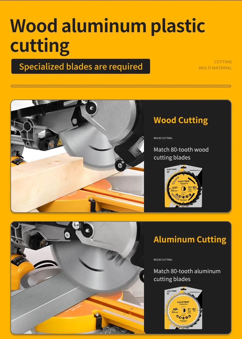 2400 Вт десяти дюймов 34 см скользящая торцовочная пила многофункциональная