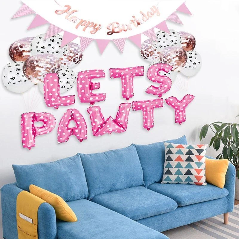 Фото LETS PAWTY Воздушные шары для детей, набор украшений для дня рождения, принадлежности для дня рождения №4
