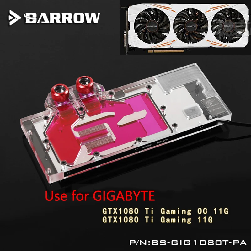      BARROW  GIGABYTE GTX1080TI-GAMING-11G / OC 11G GPU,   LRC RGB  AURA 4PIN