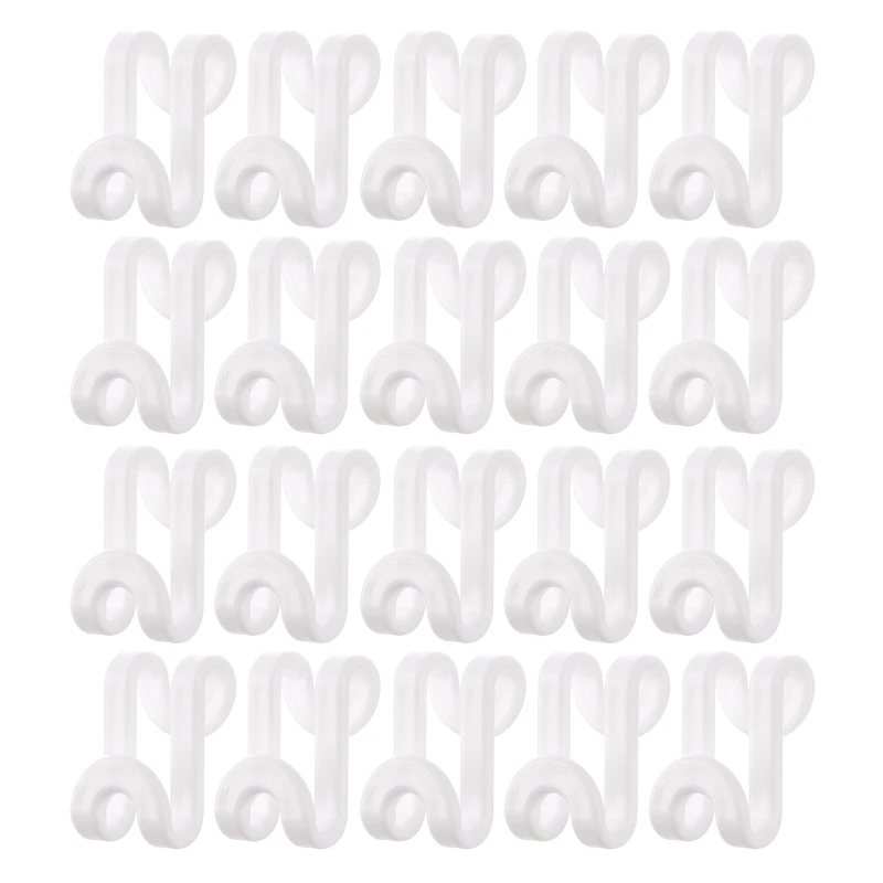 

20pcs Mini Clothes Hanger Connector Hooks Plastic Wardrobe Coat Organizer Rack Holder Space Saving for Closet Home Living