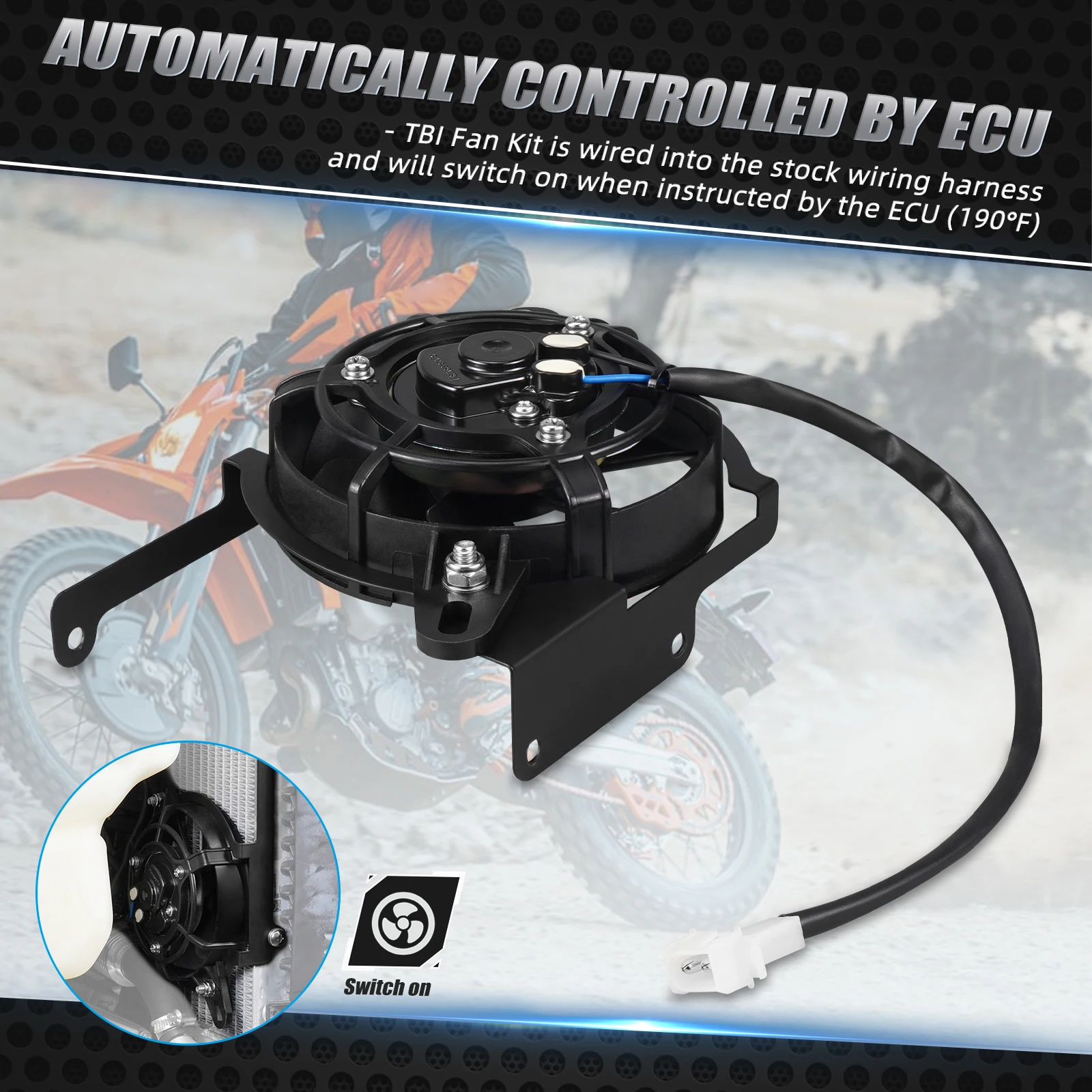 Комплект кронштейнов вентилятора радиатора охлаждения для KTM EXC300 EXC EXCF XCW XCFW XWF 150