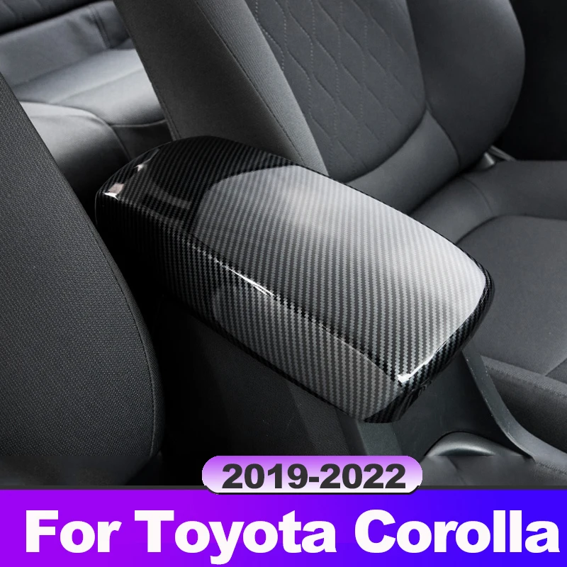 

Для Toyota Corolla 2019 2020 2021 2022 E210 ABS углеродное волокно автомобильный центральный подлокотник чехол наклейки декоративные аксессуары