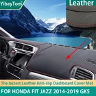 ПУ Кожаный Коврик для приборной панели, противоскользящий защитный коврик для Honda Fit Jazz 2014-2019 GK5 Jazz SE Jazz VTi-S Fit RS