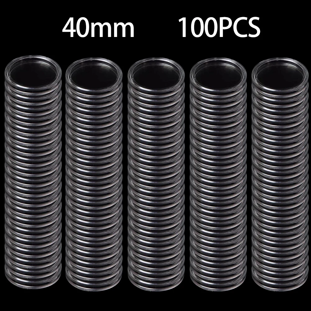 

High Quality Clear Coin Capsules with 40mm Inner Diameter Secure Storage and Displaying Solution for Your Coins 100 Pack