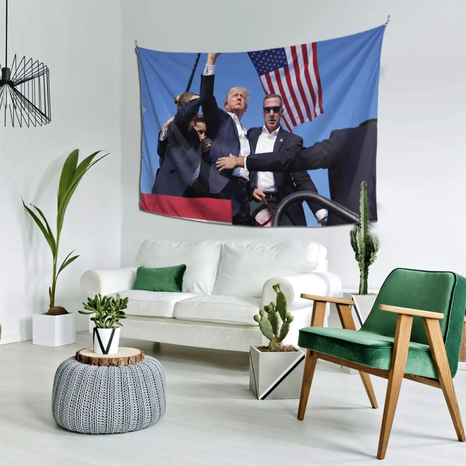 Гобелен Трампа настенное искусство подвесные США 2024 поддержка выборов декор для