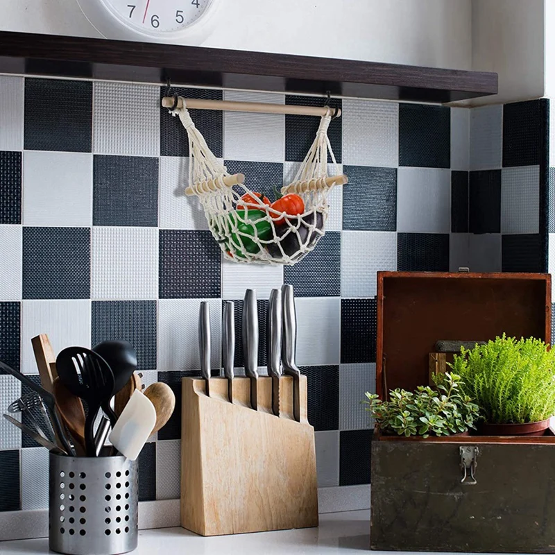 

Besthanging гамак для фруктов и овощей для кухни под шкаф 15,7 дюйма корзина для макраме для фруктов вешалка для хранения фруктов