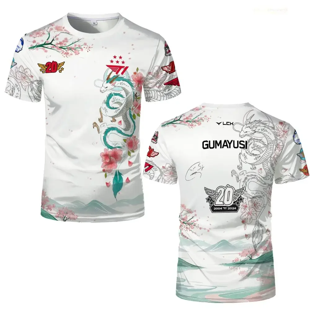 League of Legends Модная футболка для соревнований Champion Faker Fan с 3D принтом T1 Esports Club