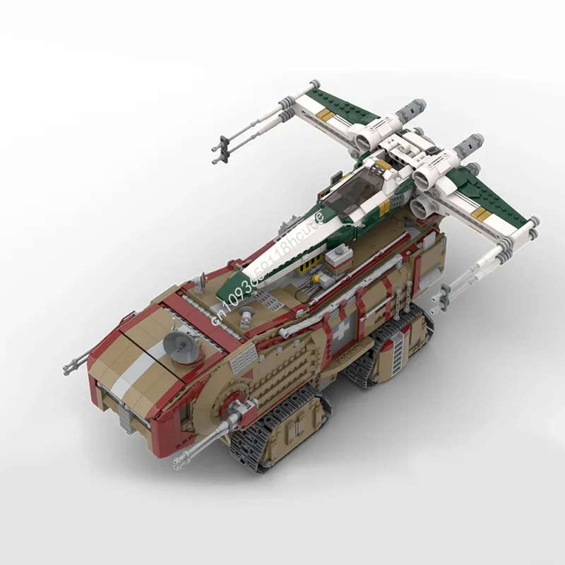Фото 2584 детали MOC: Модель звездолета-пескокатера «Бехемот» для сборки, конструктор, подарки на День рождения и праздники №5