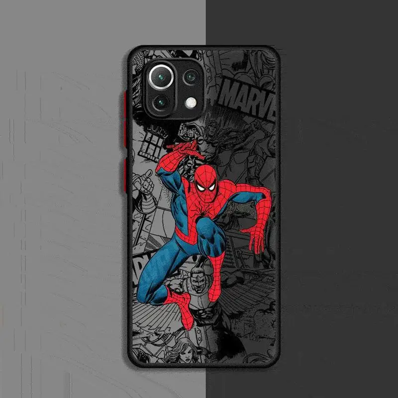 Чехол для телефона с героями аниме Marvel Человек-паук Xiaomi Redmi 13C1 2 5G 10C 12C 9 10 9A 9T 9C A1 A2