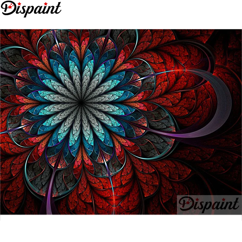 Dispaint полная квадратная/круглая дрель 5D DIY алмазная живопись &quotЦветок Мандала&quot