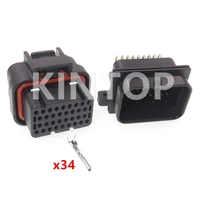 1 set 34 pins 6437288 2 car cable harness pcb connector automobile male female docking waterproof socket 4 1437290 1