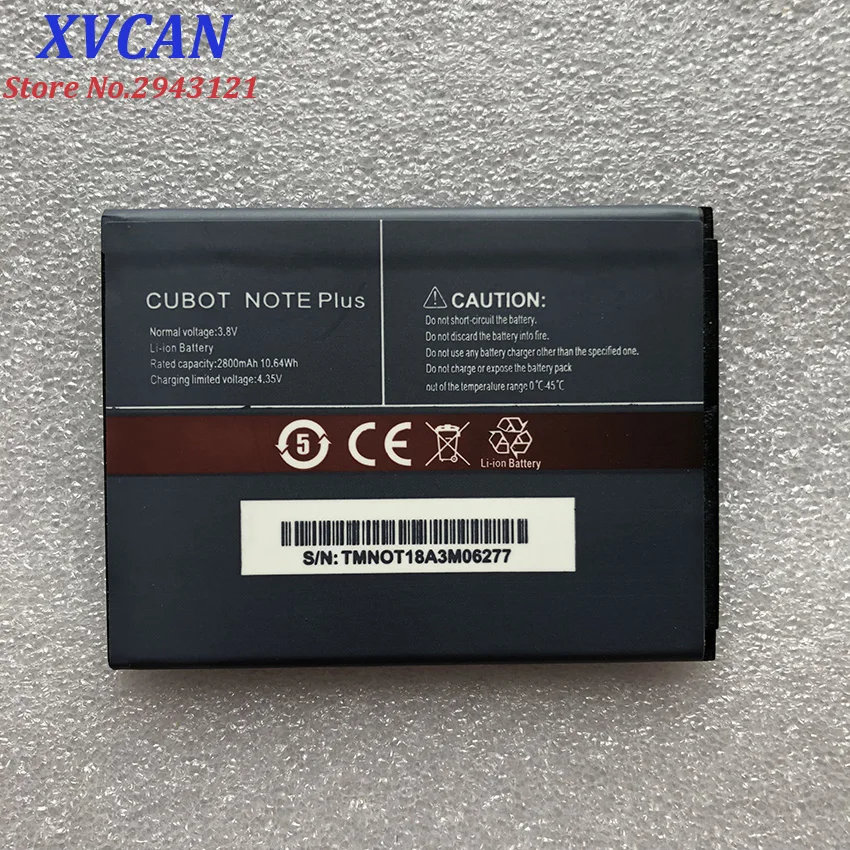 

CUBOT NOTE Plus Battery 2800mAh 100% New Replacement backup battery For CUBOT NOTE Plus Cell Phone In Stock