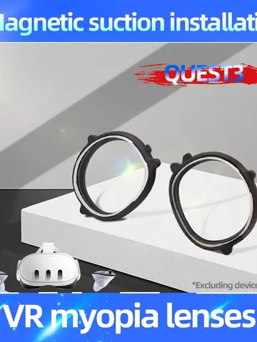 Для Meta Quest 3 линзы по рецепту, линзы от близорукости синего цвета, быстрая разборка, магнитная оправа, стекло для аксессуаров вопросы 3 VR