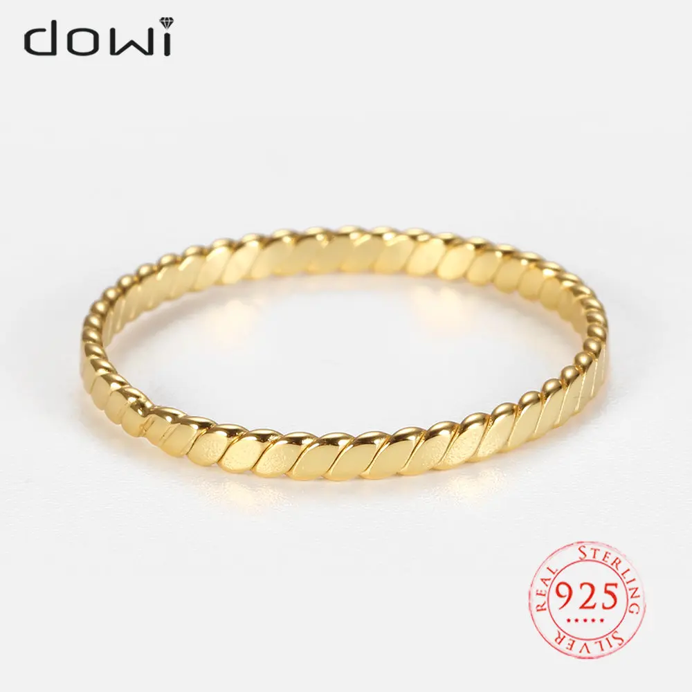 

S925 Sterling Silver Stacking Ring for Women Finger Beaded Rings Jewelry Women Girls Friends Gift Rings Rose Gold Silver 2022
