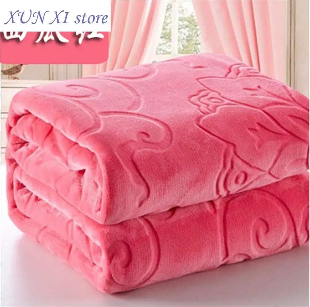 Новинка однотонное мягкое теплое бархатное одеяло осенне-зимнее покрывало для