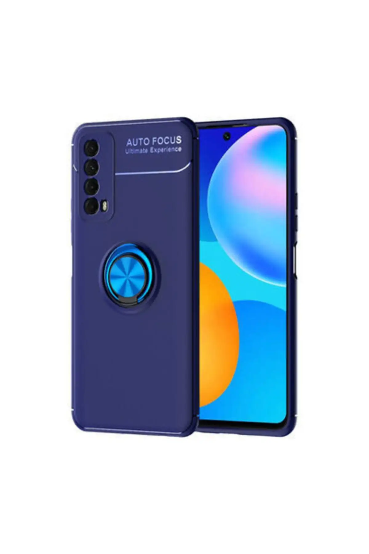 

Силиконовый чехол с кольцом-магнитом и Вороном для Huawei P Smart 2021