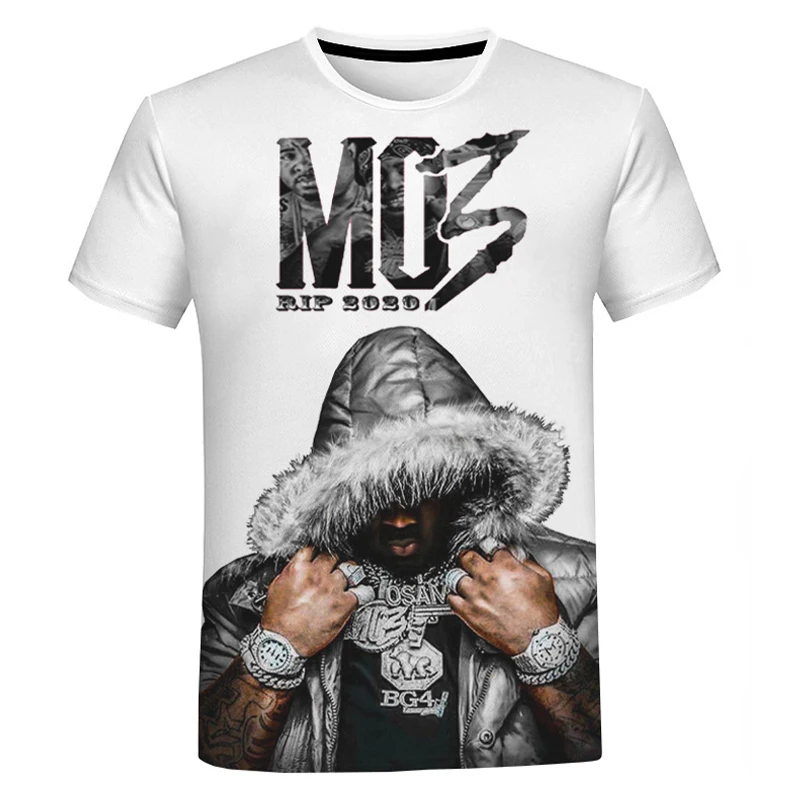 

New Hip Hop Rapper 3D Printed MO3 T Shirt Unisex Fashion Casual Short Sleeve Men Women Summer Streetwear Oversized T-shirt Tops