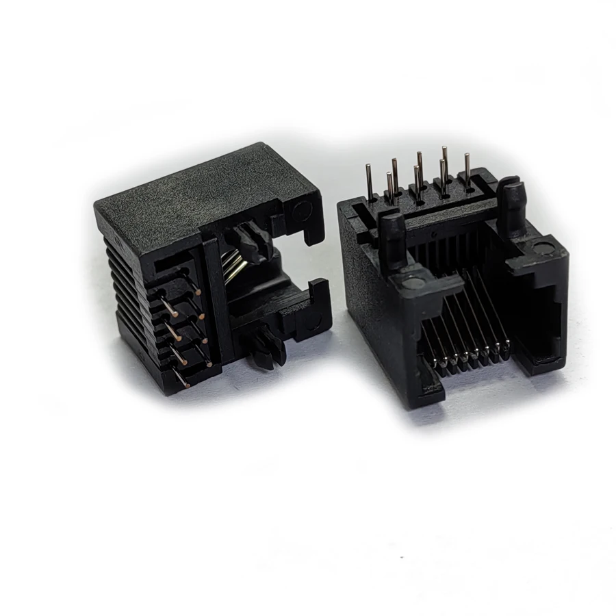 

50 шт./лот 95001 RJ45 8P8C Женский разъем/розетка 90 градусов Черный для Сетевой модульной