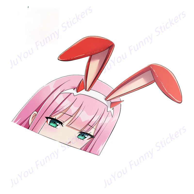 

JuYou Funny Stickers Exterior Accessories for Zero Two Darling In The Franxx Car Stickers Creative Decal Laptop Trunk Decor