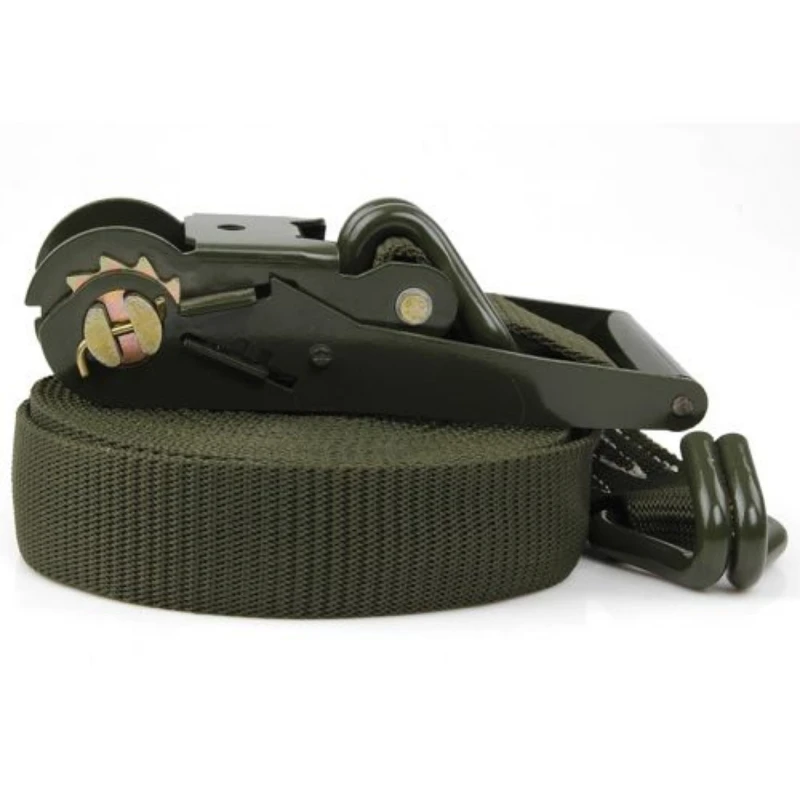 

Army Green Car Wagon Ratchet Tie down Cargo Binder Tighten Belt Rope Fastener Tensioner Tensioner Hand Tool Parts