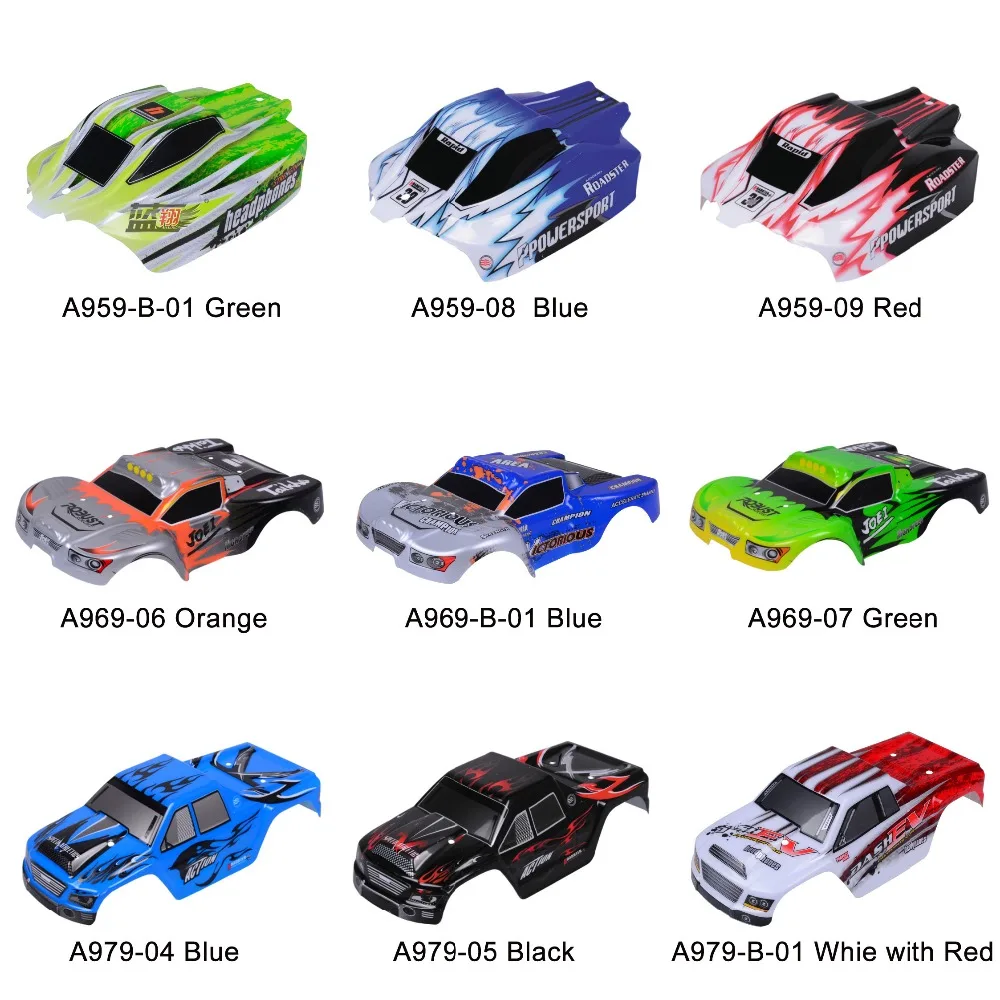 

Wltoys RC Car Spare Parts A959 PVC Explosion-proof Car Shell A959-08 Car shell body shell Skin explosion-proofhousing A959-09