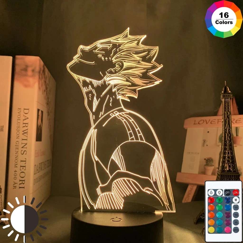 

3d Night Light Anime Haikyu Bokuto Light for Bedroom Decor Child Kids Birthday Gift Manga Gadget Kotaro Bokuto Lamp Haikyuu