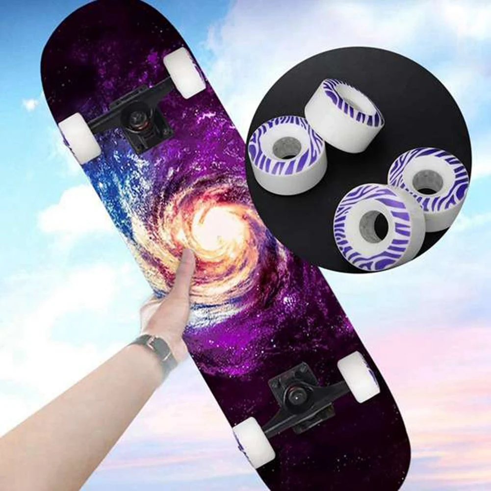 4 шт. колеса для скейтборда Эластичные полиуретановые Двойные изогнутые щетка