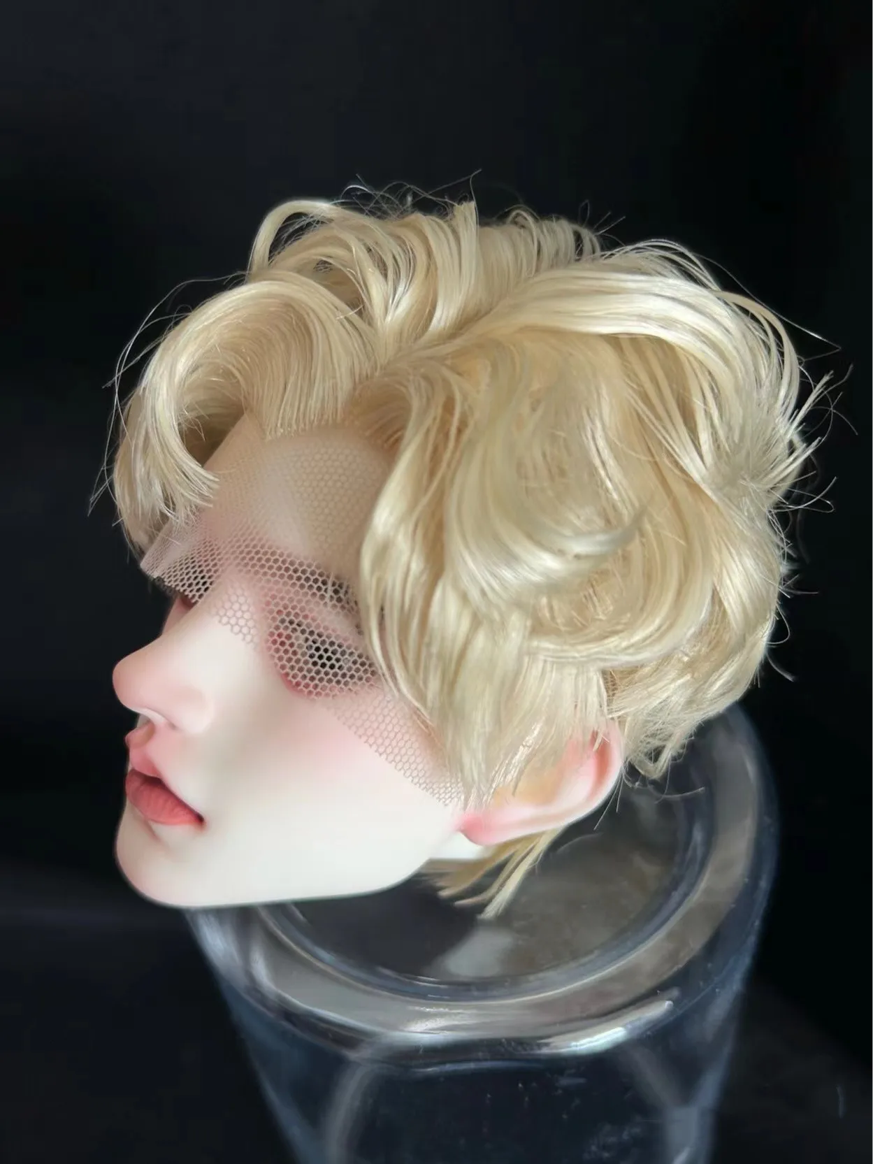 Стильные мужские локоны винно-красный золотой парик 1/3 BJD кукольные волосы