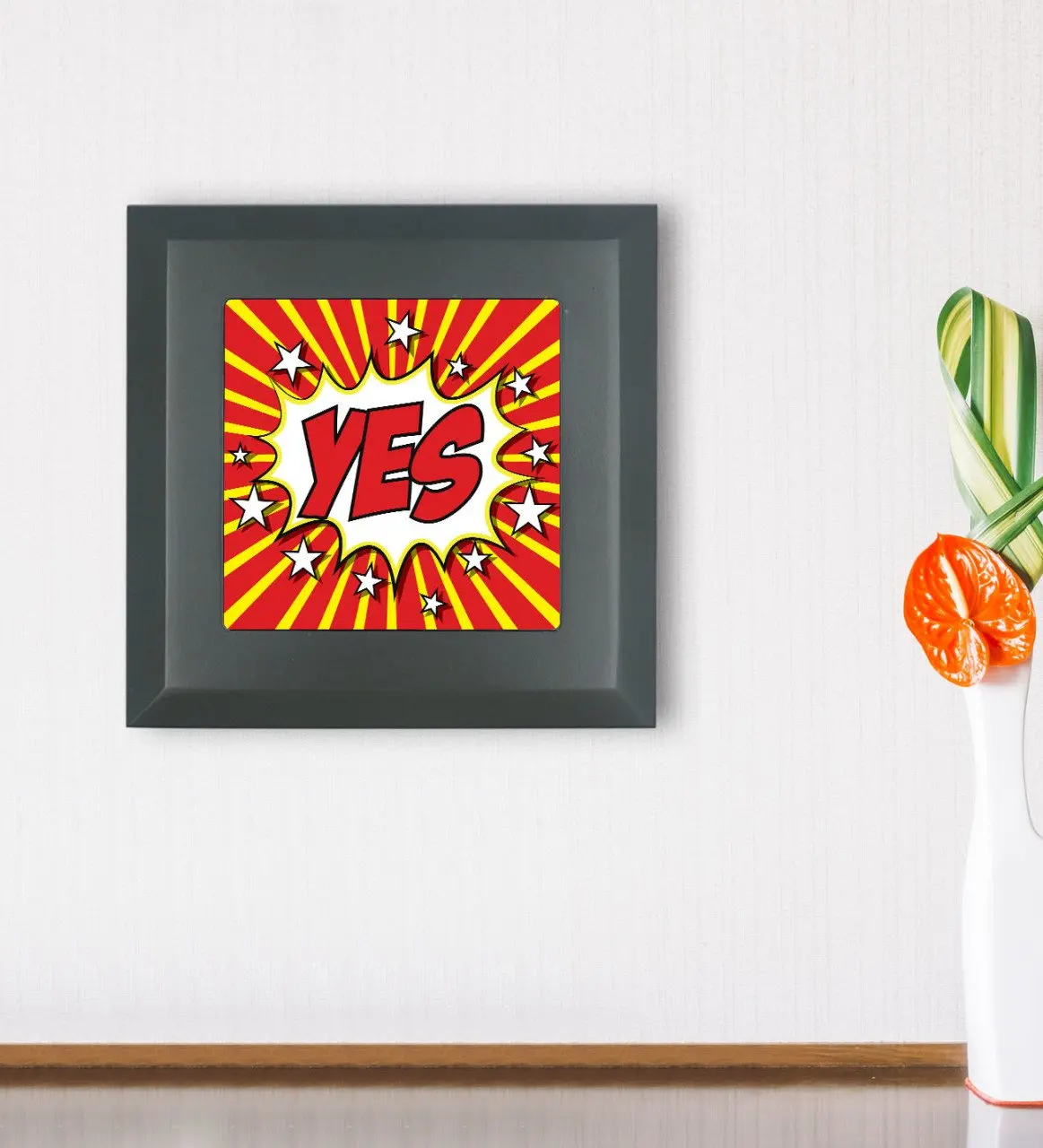 

BK подарок Pop Art Design дерево рамка каменная стена фотография