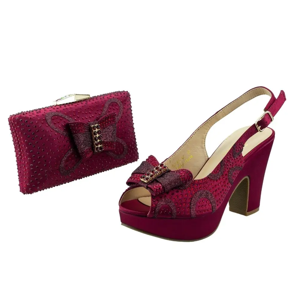 New Silver Color Nigerian Women's Shoes and Bags Party Shoes with Bags African Fashion Shoes and Bags Wedding Shoes and Bags Hot