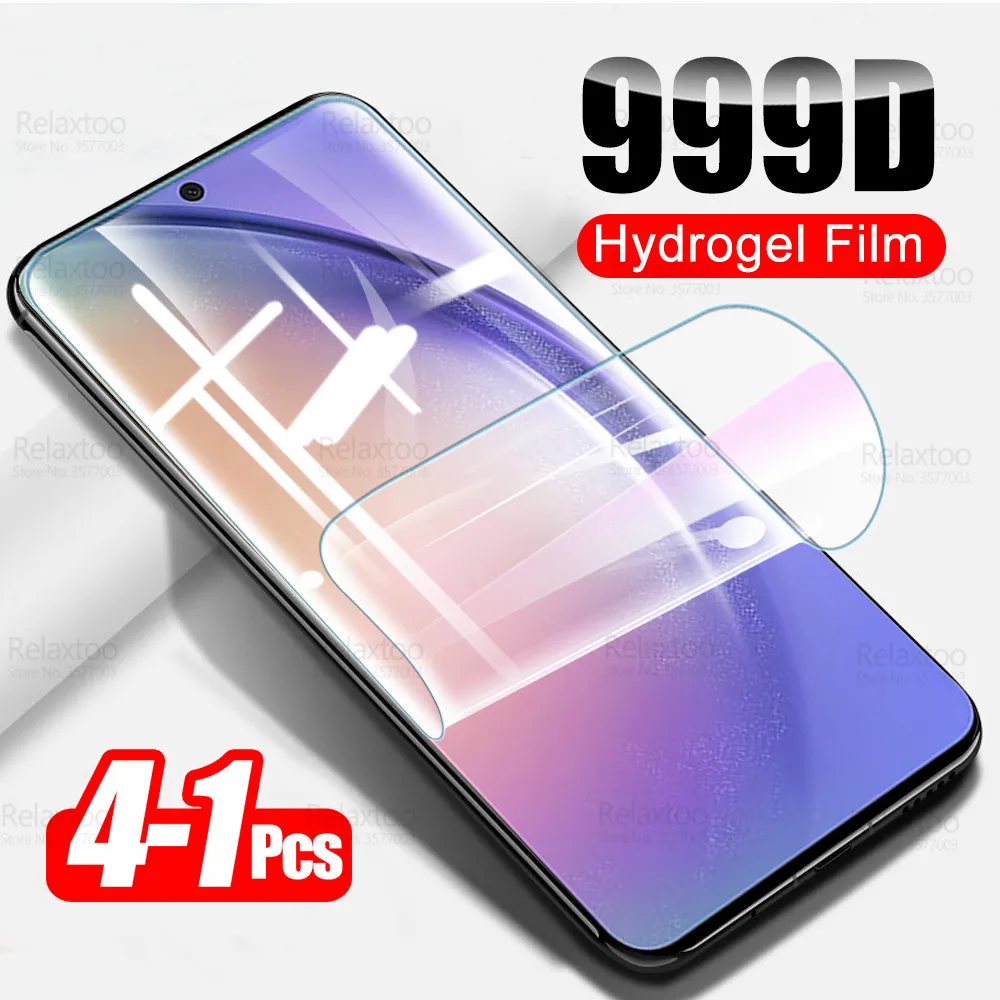 

1-4Pcs 999D Curved Hydrogel Film For Samsung Galaxy A54 Screen Protector Samsnug A54 5G A 54 54A A546E 6.4" Soft Film Not Glass