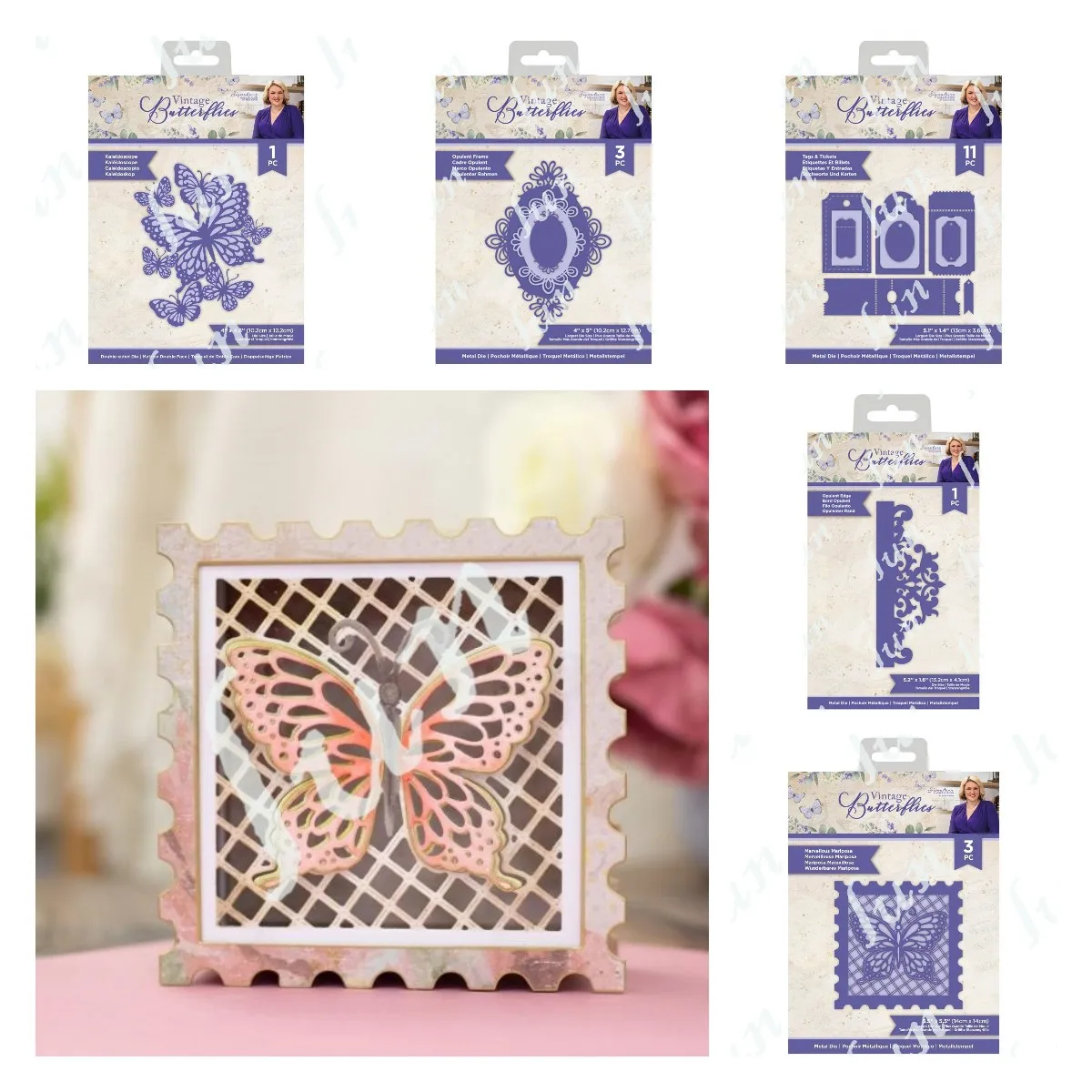 

NEW Kaleidoscope Mariposa Opulent Frame Edge Tags and Tickets Cut Dies Diy Scrapbook Cards Decor Paper Craft Embossing Stencils