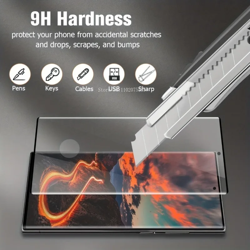2 упаковки Защитное стекло для Samsung S24 S23 Ultra S22 Plus S8 S9 S10E