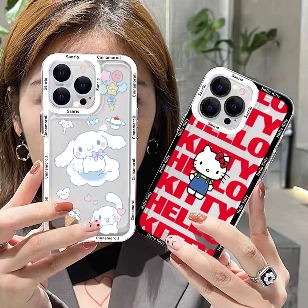 

Hello Kitty Sanrio Kuromi Transparent Phone Case For Xiaomi Mi 13 12 11 10 lite 11i 12S Poco M3 M4 F3 MIX 3 4 Pro Ultra 5G 4G