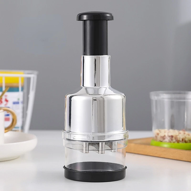 

Multifunction Manual Onion Chopper Stainless Steel Garlic Crusher Pressing Food Cutter Safety Durable Chopper Slicer Dicer Tools