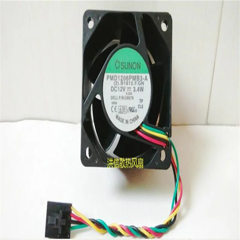 Оригинальный 6038 PMD1206PMB3-A 12 В постоянного тока 5,2 Вт/3,4 Вт четырехлинейный серверный вентилятор