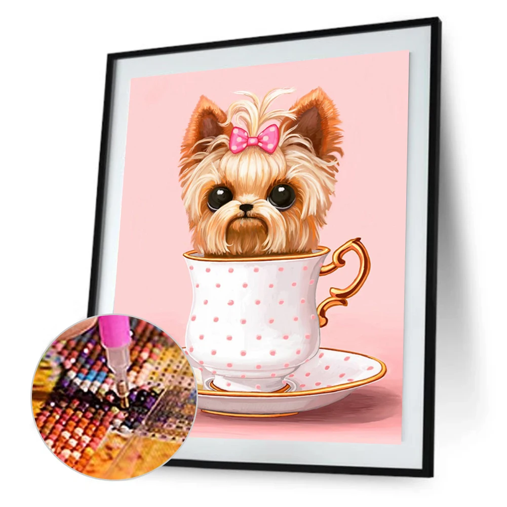 Набор для рисования алмазным рисунком 5D набор сделай сам с собаки полное круглое