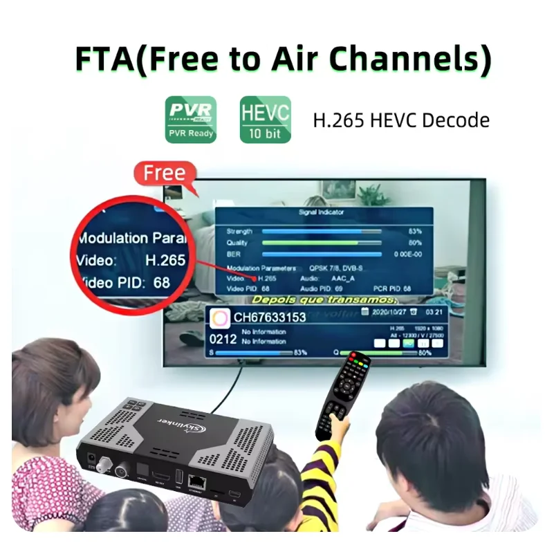 Фото 2026 Skylinker Z8 Plus Гибридный Android OTT+ DVB-S2+DVB-T2 HD 4K ТВ-бокс FTA с поддержкой H265, 2+16 ГБ, спутниковый ресивер DVB-S2, 3 сигнала №2