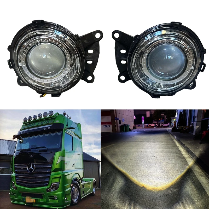 

1 пара светодиодных противотуманных фар Emark E4 для Mercedes-Benz Actros MP4 Truck 2011-2018 2019 Oem 9608200556 9608200456