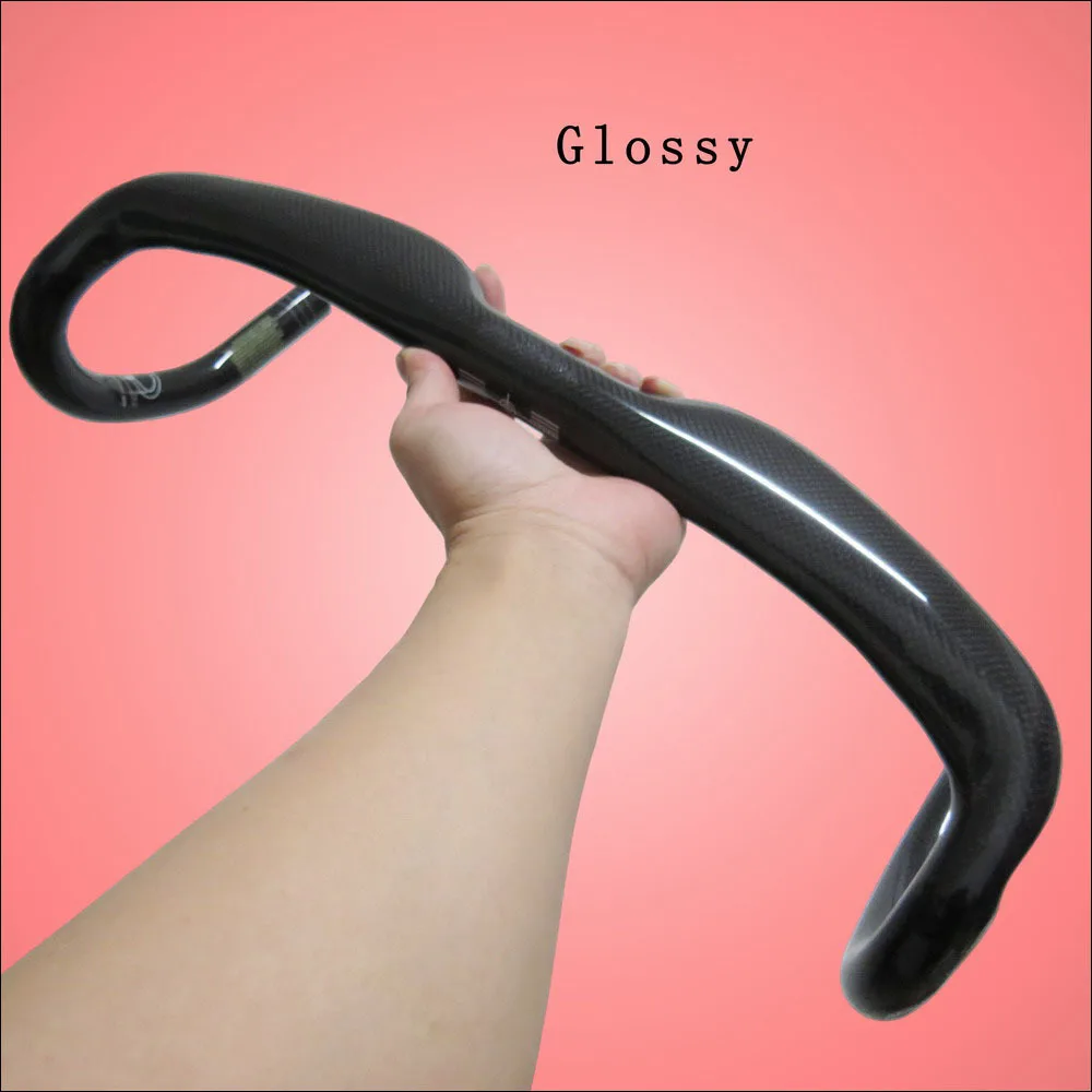 Сверхлегкий велосипедный руль из углеродного волокна 3K изогнутые ручки для