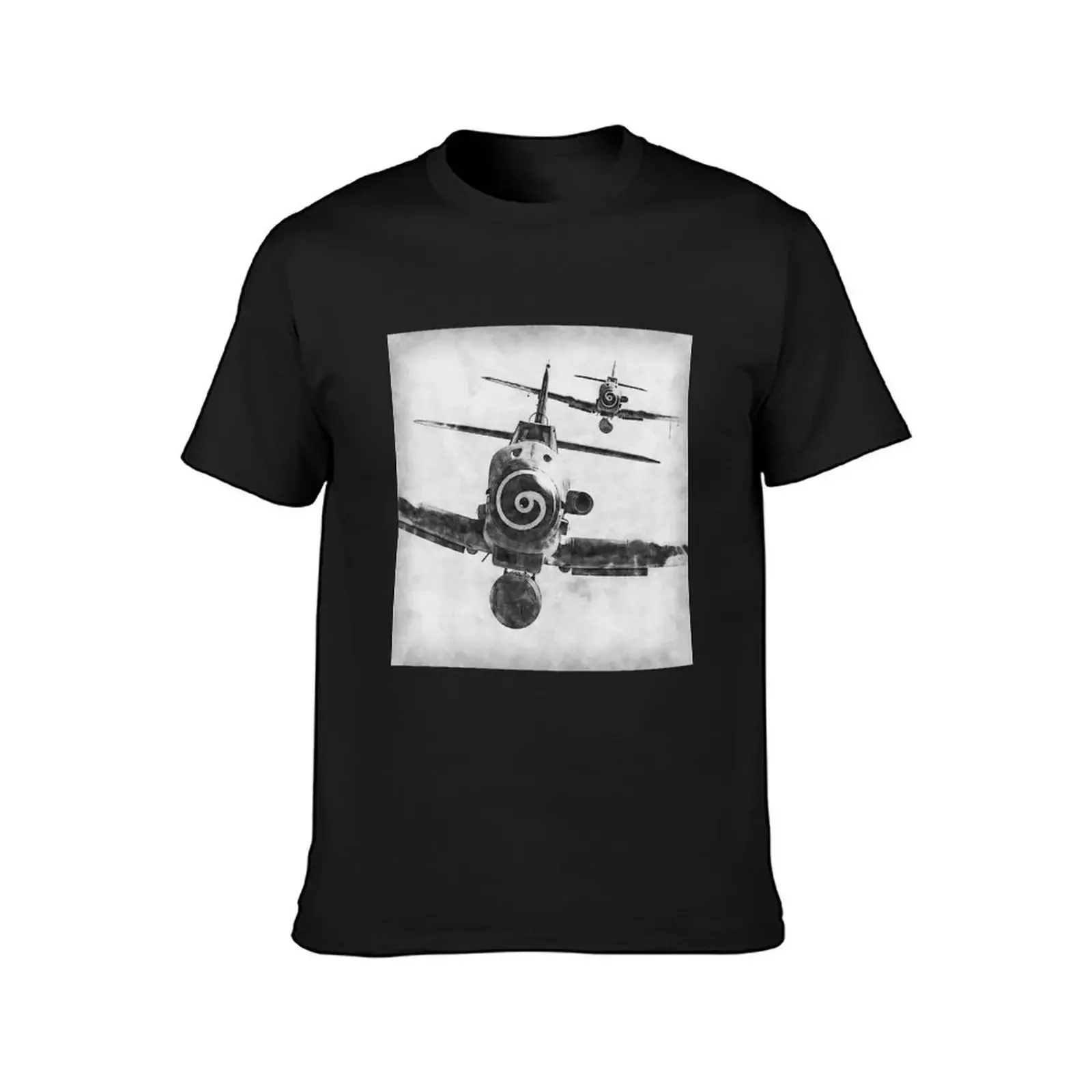 Футболка Messerschmitt BF 109K4 большие размеры эстетическая Одежда для мальчиков мужские