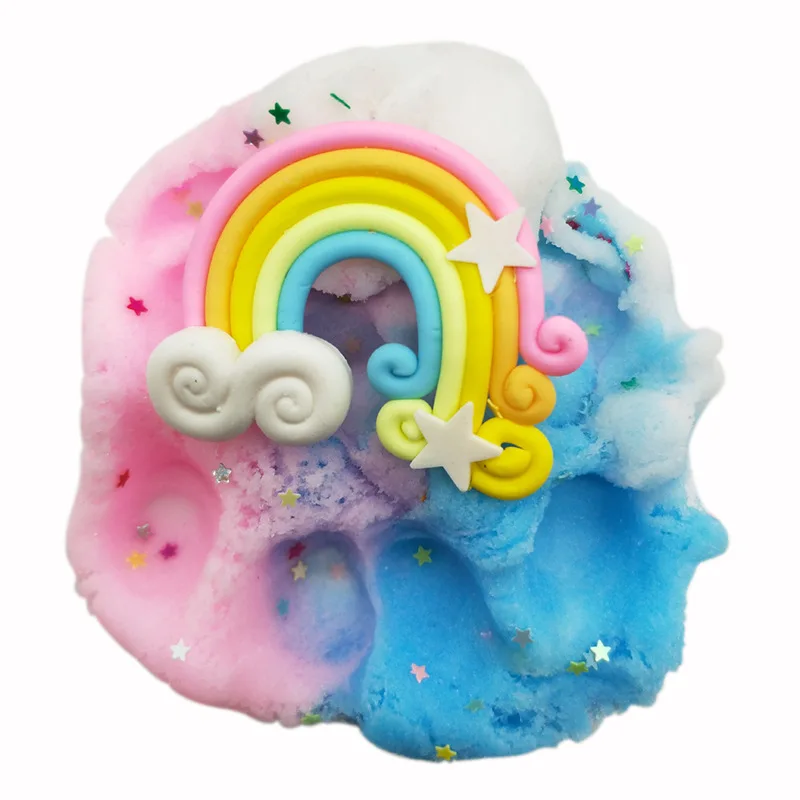 

60 мл DIY Радужный пушистый слайм светильник лая цветная глина, Снежная глина для моделирования, полимерная глина, глина для глины ручной рабо...
