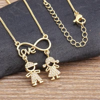 aibef romantic love letter fashion boys and girls pendant gold necklace copper zircon classic wedding couple jewelry charm gift