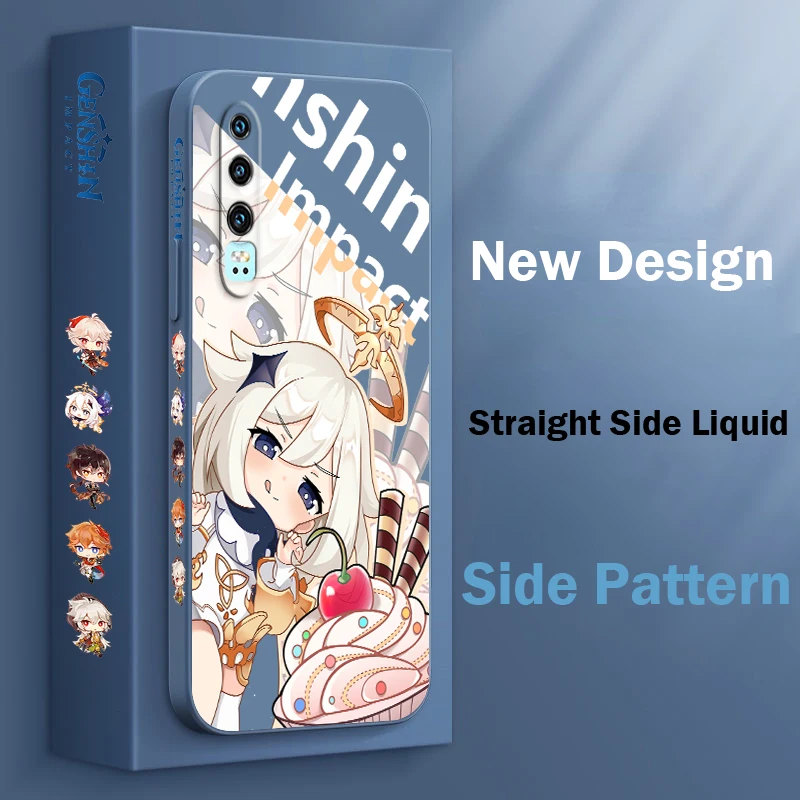 

Genshin Impact Venti Paimon Huawei Phone Case For Y9S Y9A Y9 Nova Y70 9 8 P50 P40 P30 P20 Pro Lite E 5G Liquid Left Rope