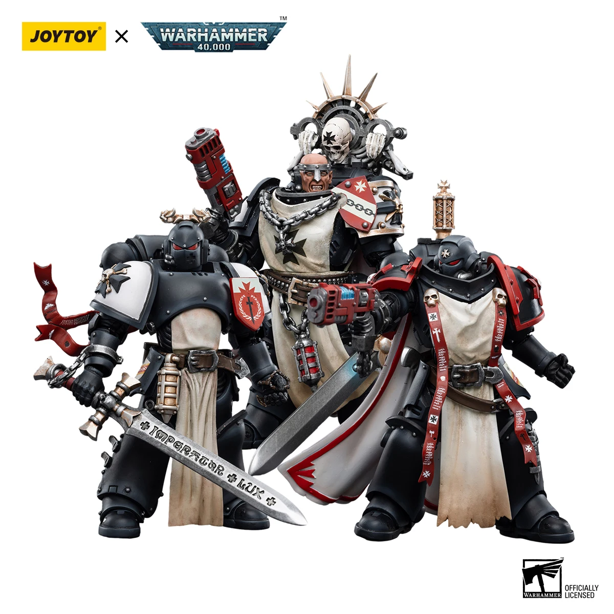 Экшн-фигурка JOYTOY 1/18 Warhammer 40k Black Templars Marshal Baldeckra Rolantus Eberwulf