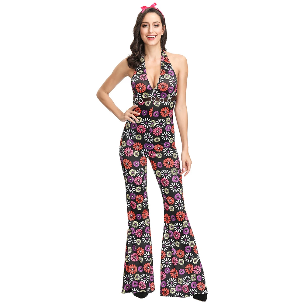 

Hippie Costumes for Adult Vintage 1960's 70s Disco Stage Performance Suit Women Rock Hippies Cosplay Halloween Costumes Clothing